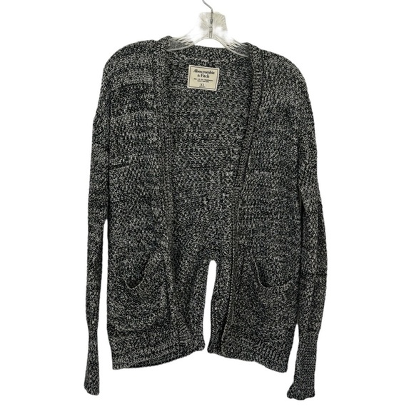 Abercrombie & Fitch Sweaters - Abercrombie & Fitch Open Cardigan Sweater Women's XS B&W Chunky Back Hem Slit